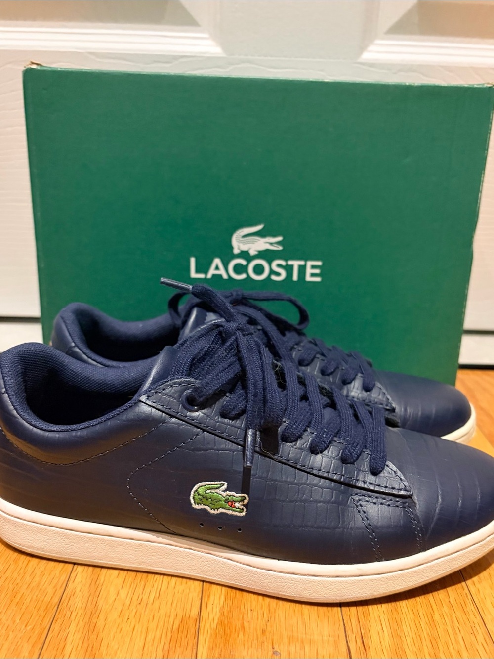 Lacoste Navy Leather Sneakers Size 5